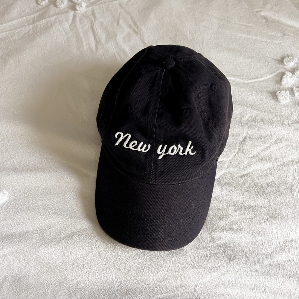 Brandy Melville Navy Blue & White New York Dad Baseball Cap Hat